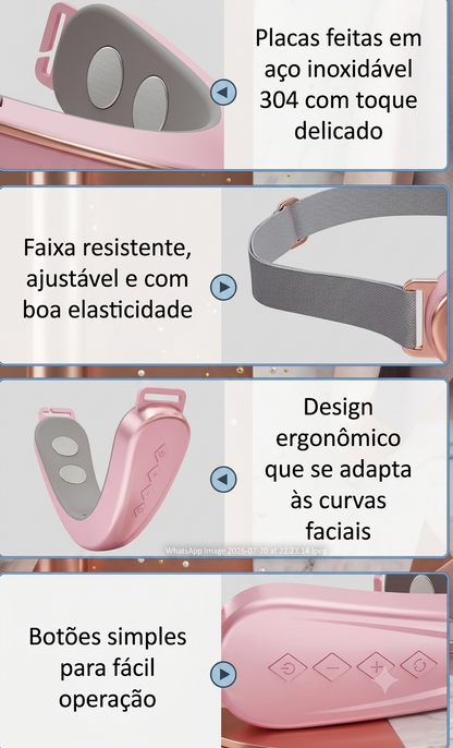 Massageador Facial com Microcorrente Inteligente Lifting Firmeza e Efeito V-Line