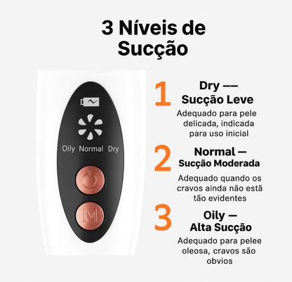 Removedor De Cravos E Espinhas Cleaning USB Recarregável Portátil